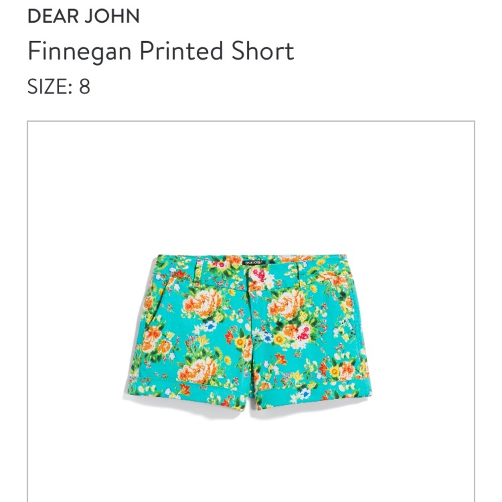 Dear John Floral Shorts size 8